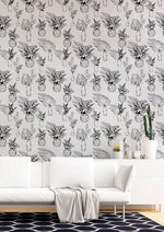 Papier peint mural artistique vases répétitifs pour intérieur élégant - Vignette | Mr Papier Peint