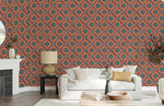 Papier peint mural Rouge et Vert Éclat pour Salon Moderne - Vignette | Mr Papier Peint
