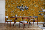 Papier peint mural fleurs et vignes jaunes éclat de nature - Vignette | Mr Papier Peint
