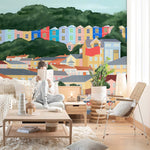 Papier peint mural village montagnard sérénité et charme bois noir - Vignette | Mr Papier Peint