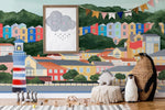 Papier peint mural village montagnard sérénité et charme bois noir - Vignette | Mr Papier Peint