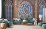 Papier peint mural vitraux de cathédrale ambiance lumineuse et majestueuse - Vignette | Mr Papier Peint