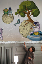 Voyage Cosmique avec Papier Peint Mural Astronaute - Vignette | Mr Papier Peint