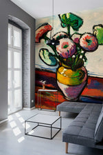 Papier peint mural Zinnias éclatantes pour une élégance naturelle - Vignette | Mr Papier Peint