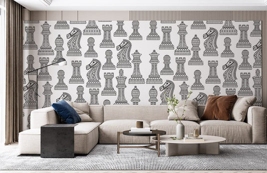 Papier peint mural d’échecs - Le meilleur Papier peint panoramique Sur mesure