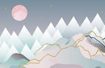 Papier peint mural dégradé montagne Évasion au coucher du soleil - Vignette | Mr Papier Peint