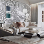 Papier peint mural dense jungle grise - Vignette | Mr Papier Peint