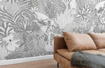 Papier peint mural dense jungle grise - Vignette | Mr Papier Peint