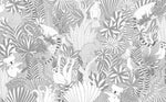 Papier peint mural dense jungle grise - Vignette | Mr Papier Peint