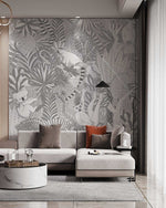 Papier peint mural dense jungle grise - Vignette | Mr Papier Peint