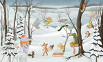 Papier Peint Mural des Animaux de la Neige - Vignette | Mr Papier Peint