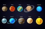 Papier peint mural Galaxie Un voyage céleste entre étoiles et planètes - Vignette | Mr Papier Peint