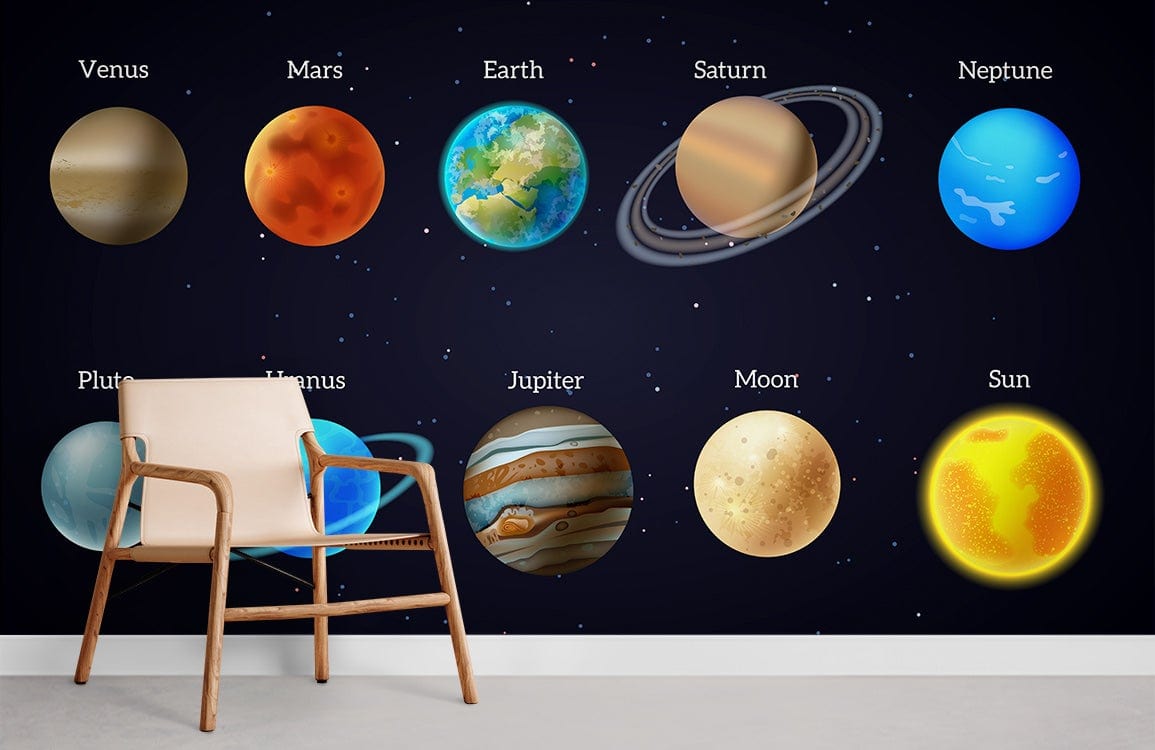 Papier Peint Mural des Planètes - Le meilleur Papier peint panoramique Sur mesure