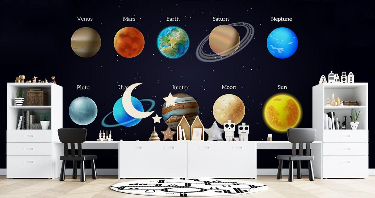 Papier Peint Mural des Planètes - Le meilleur Papier peint panoramique Sur mesure