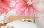 Papier peint mural détaillé de fleurs d'hibiscus - Vignette | Mr Papier Peint