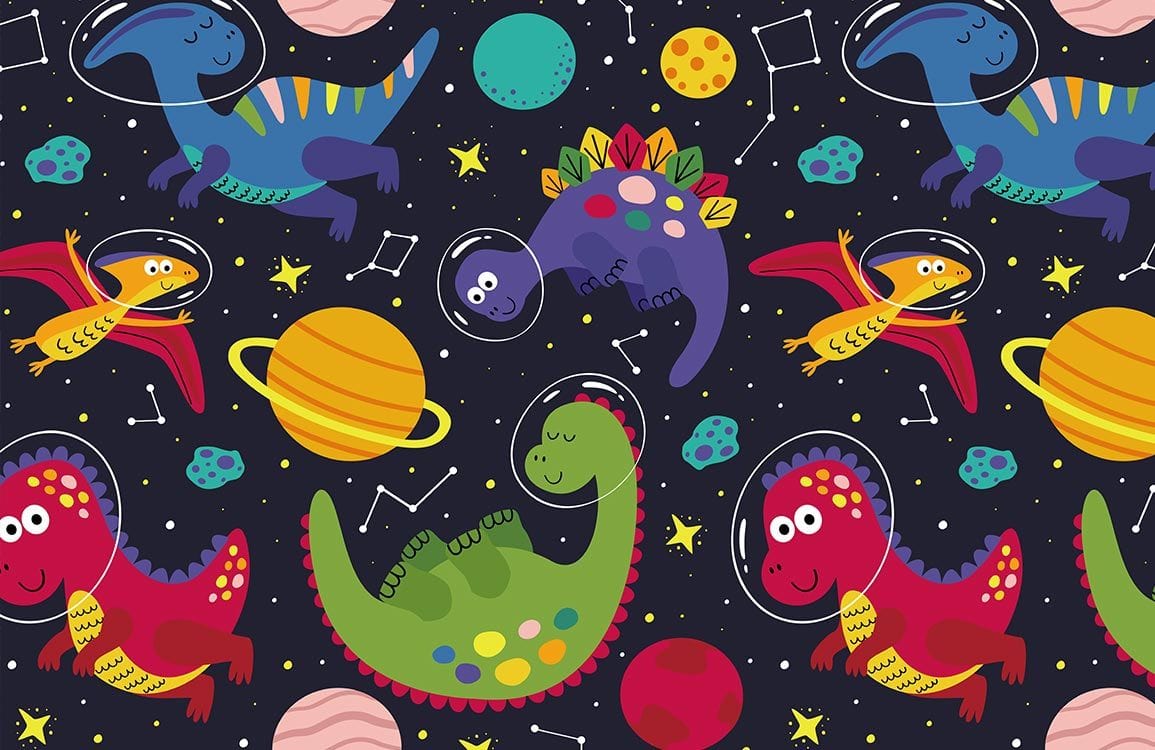 Papier Peint Mural Dinosaure de l’Espace - Le meilleur Papier peint panoramique Sur mesure