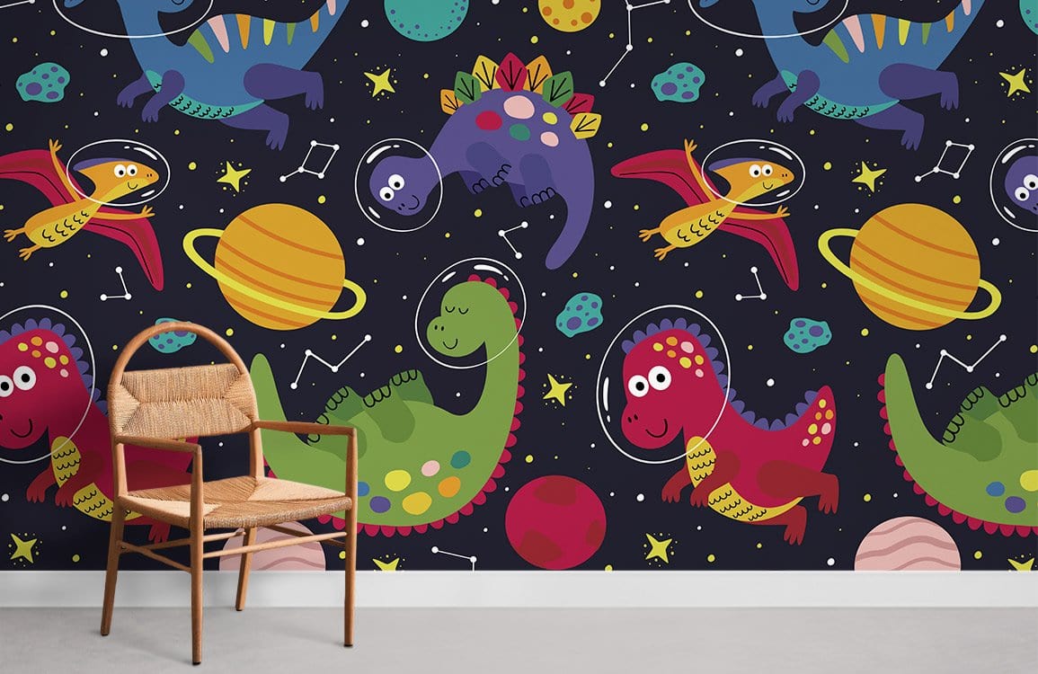 Papier Peint Mural Dinosaure de l’Espace - Le meilleur Papier peint panoramique Sur mesure