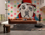 Doodle Chien en Fête Papier Peint Mural Peinture Murale Doodle - Vignette | Mr Papier Peint