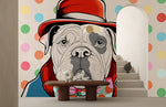 Doodle Chien en Fête Papier Peint Mural Peinture Murale Doodle - Vignette | Mr Papier Peint