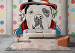 Doodle Chien en Fête Papier Peint Mural Peinture Murale Doodle - Vignette | Mr Papier Peint