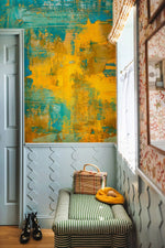 Papier peint mural Éclat doré et vert pour salon lumineux et moderne - Vignette | Mr Papier Peint