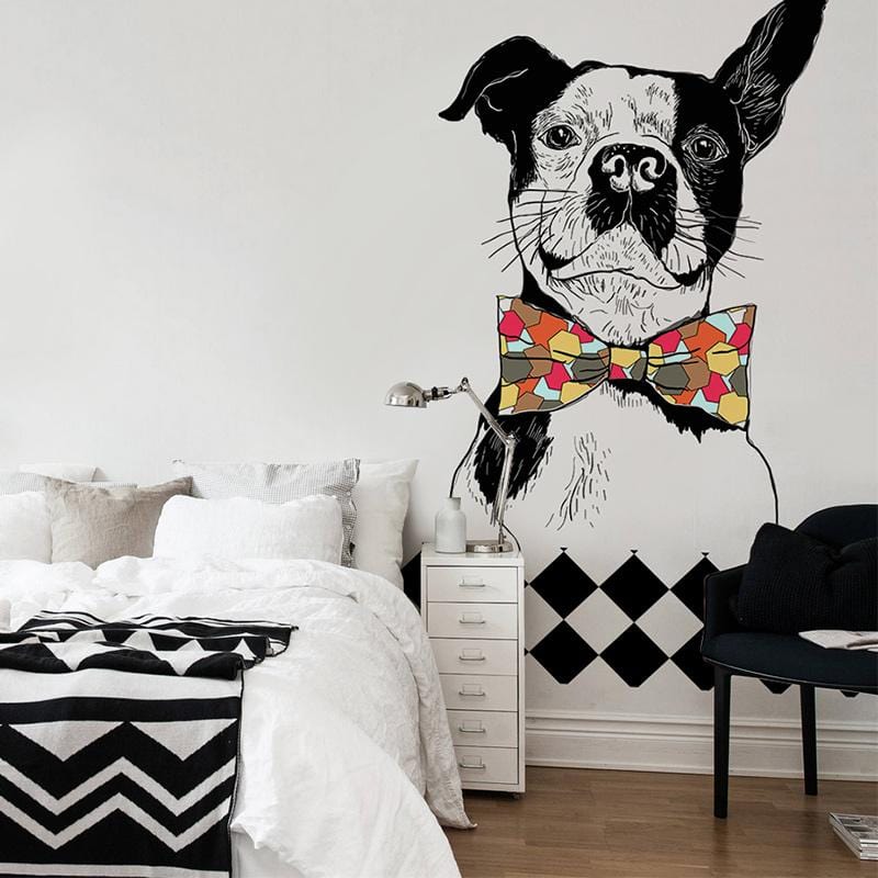 Papier peint mural du Chien Gentleman - Le meilleur Papier peint panoramique Sur mesure