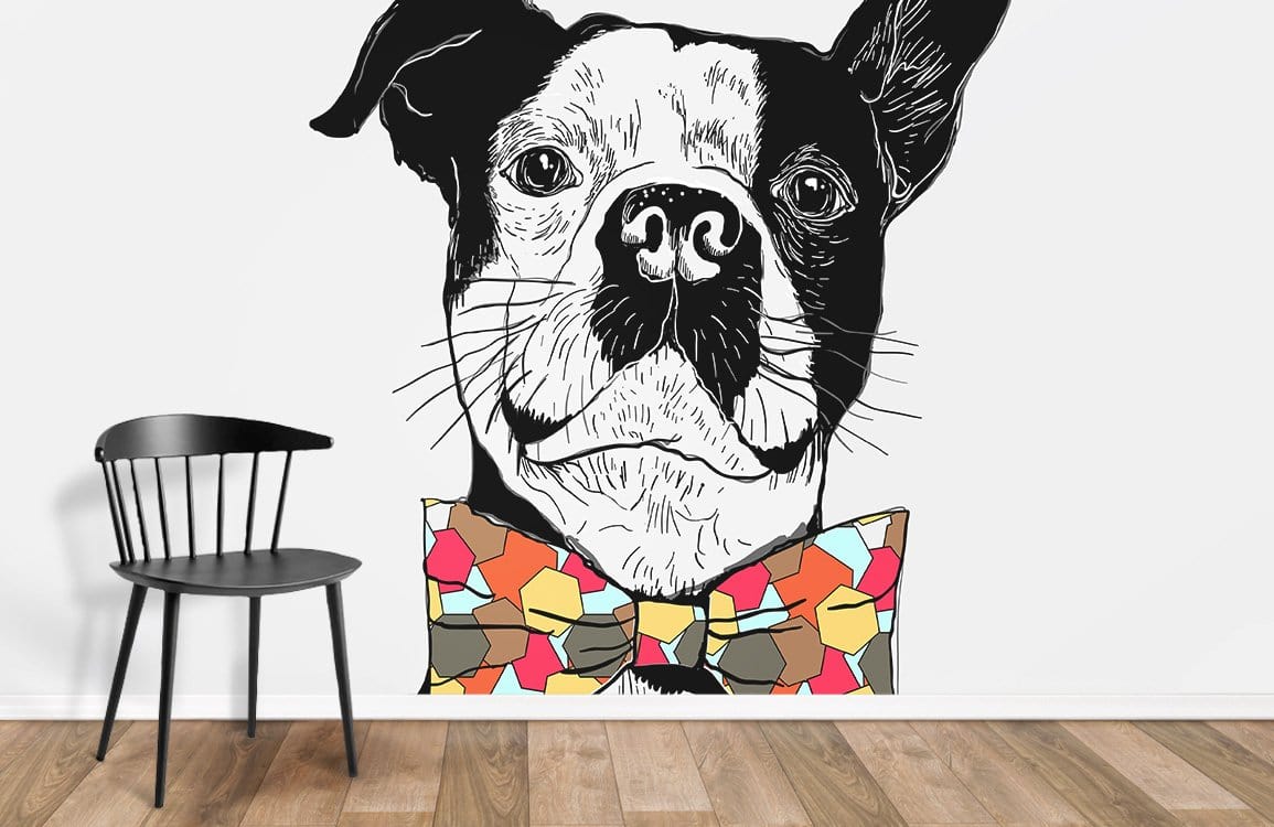 Papier peint mural du Chien Gentleman - Le meilleur Papier peint panoramique Sur mesure