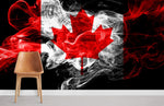 Papier peint mural du drapeau canadien brumeux - Vignette | Mr Papier Peint