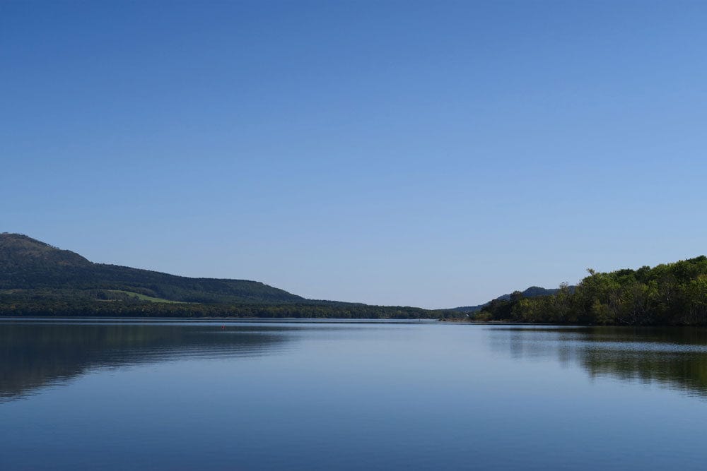 Papier peint mural du lac Clear et ciel - Le meilleur Papier peint panoramique Sur mesure