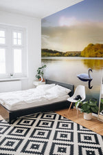 Papier peint mural Lac des Cygnes évasion poétique et nature sereine - Vignette | Mr Papier Peint