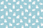 Papier peint mural Petit Ours Polaire rêve nordique pour chambre d'enfant - Vignette | Mr Papier Peint