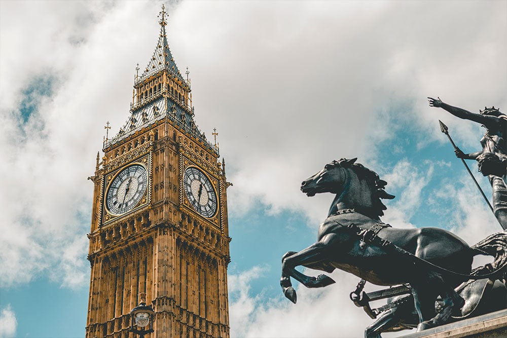 Papier peint mural du sommet de Big Ben - Le meilleur Papier peint panoramique Sur mesure