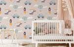 Papier peint mural Trafic Aérien pour chambre d’enfant rêveuse - Vignette | Mr Papier Peint