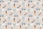 Papier peint mural Trafic Aérien pour chambre d’enfant rêveuse - Vignette | Mr Papier Peint