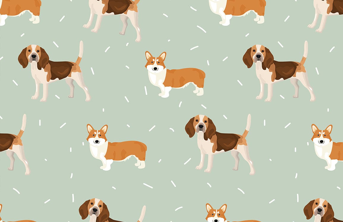 Papier peint mural d’un Corgi pour animaux domestiques - Le meilleur Papier peint panoramique Sur mesure