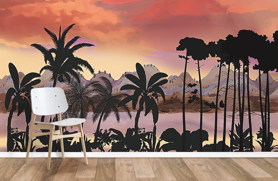 Papier peint mural Éclat du Coucher de Soleil - Le meilleur Papier peint panoramique Sur mesure