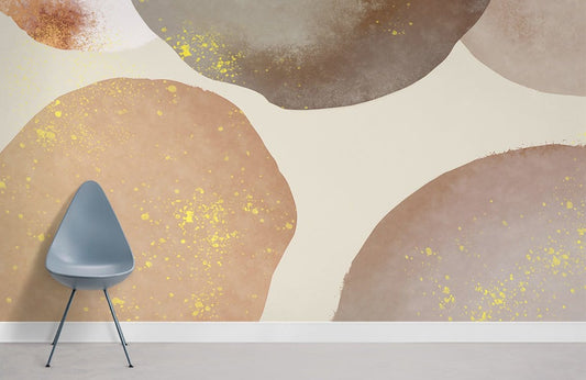 Papier peint mural effet aquarelle brun en bloc - Le meilleur Papier peint panoramique Sur mesure