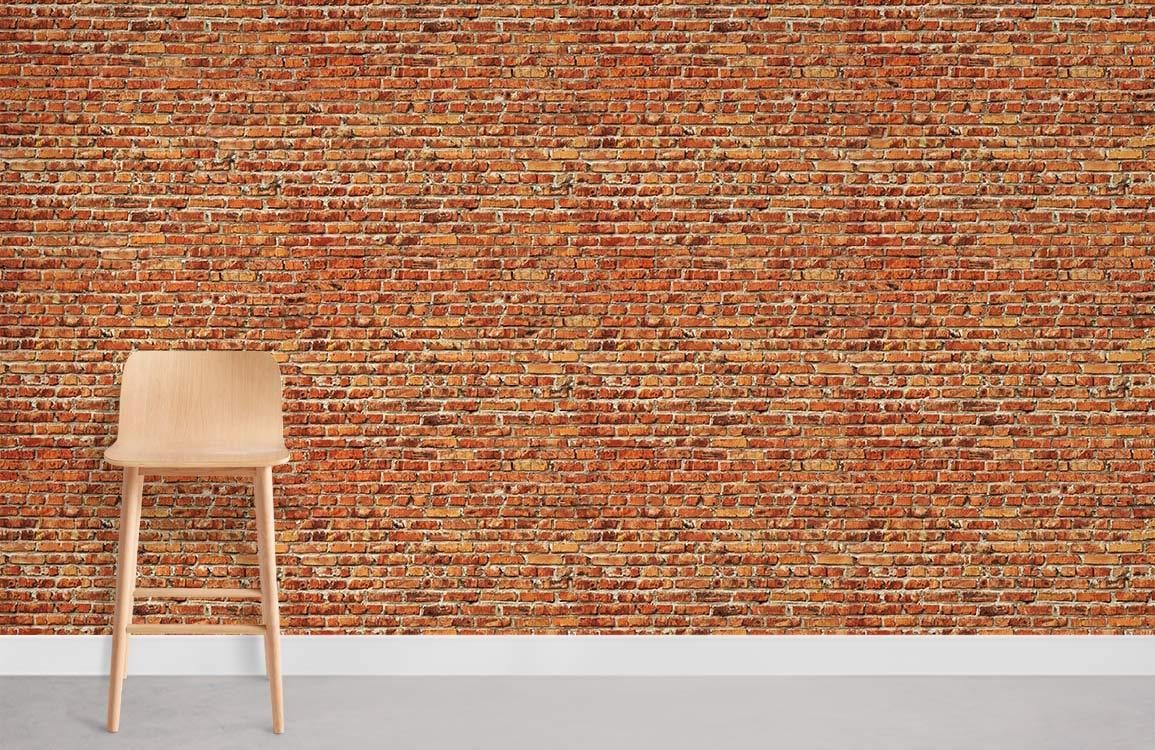 Papier peint mural effet brique rouge - Le meilleur Papier peint panoramique Sur mesure
