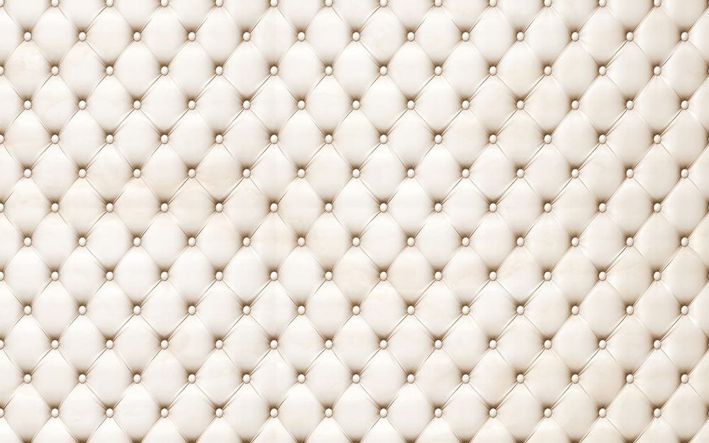 Upholstery tufted off-white leather or fabric for peinture mural effet cuir design