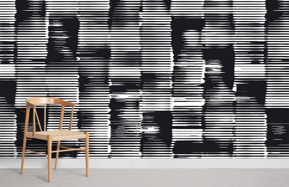 Papier peint mural effet glitch de pinceau - Le meilleur Papier peint panoramique Sur mesure