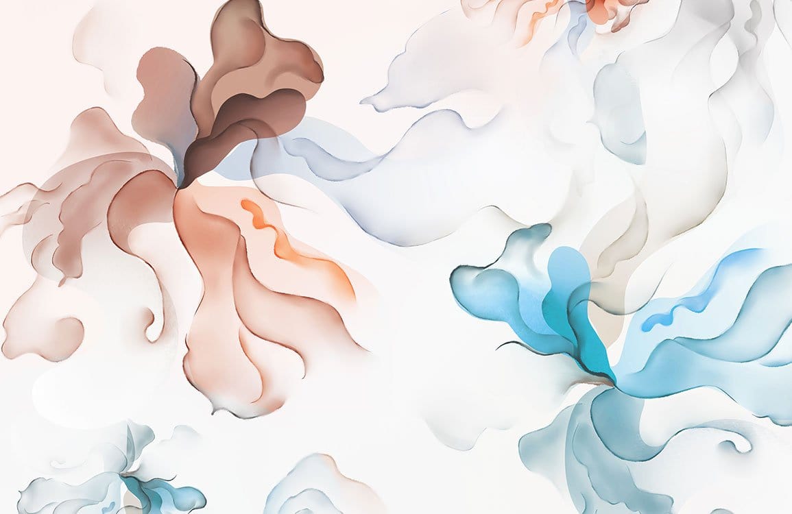 Papier peint mural effet halation à l’aquarelle - Le meilleur Papier peint panoramique Sur mesure