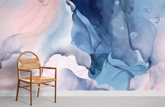 Papier peint mural effet marbre à l’aquarelle - Le meilleur Papier peint panoramique Sur mesure