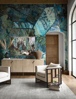 Papier peint mural effet marbre bleu élégance et raffinement mural - Vignette | Mr Papier Peint