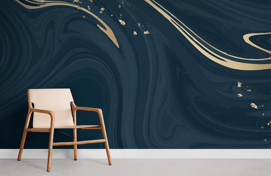 Papier peint mural effet marbre noir - Le meilleur Papier peint panoramique Sur mesure