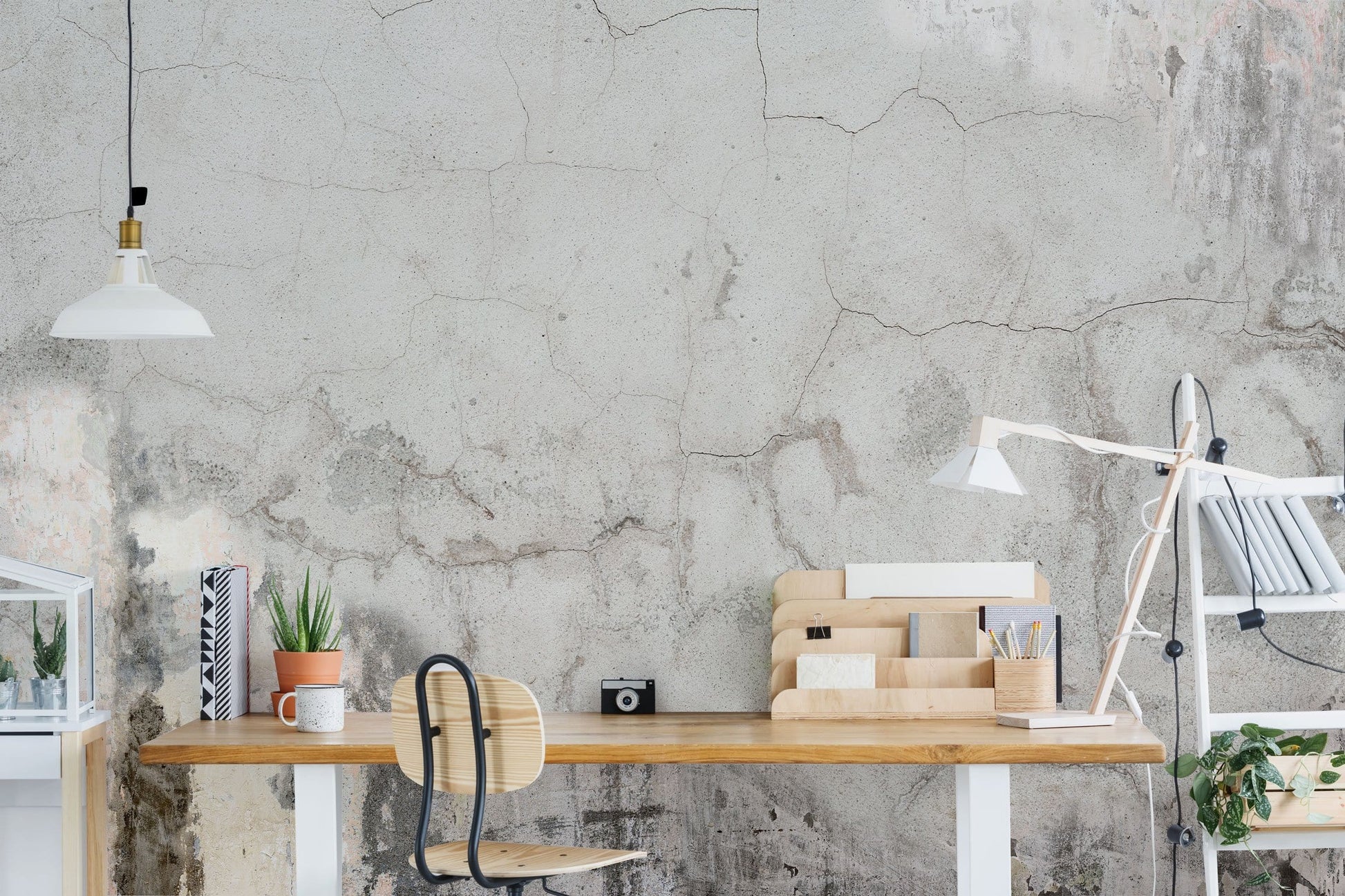 Papier peint mural effet mur fissuré - Le meilleur Papier peint panoramique Sur mesure