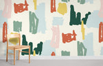Papier peint mural effet pastel griffonné pour une ambiance artistique - Vignette | Mr Papier Peint