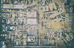 Papier peint mural effet police vintage pour une ambiance rétro chic - Vignette | Mr Papier Peint