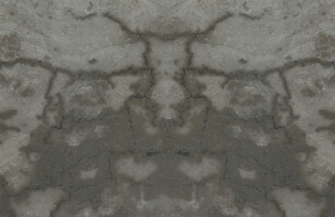 Papier peint mural effet sol en ciment humide avec veines et taches gris foncé