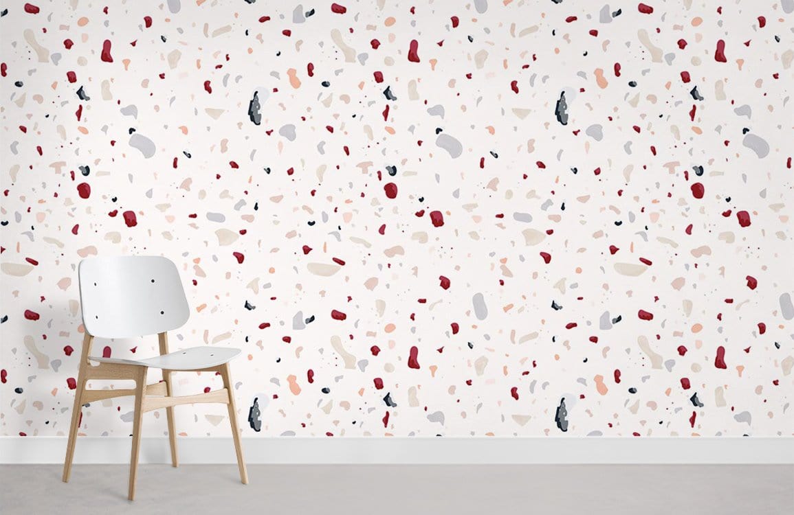 Papier Peint Mural Effet Terrazzo Pastel - Le meilleur Papier peint panoramique Sur mesure