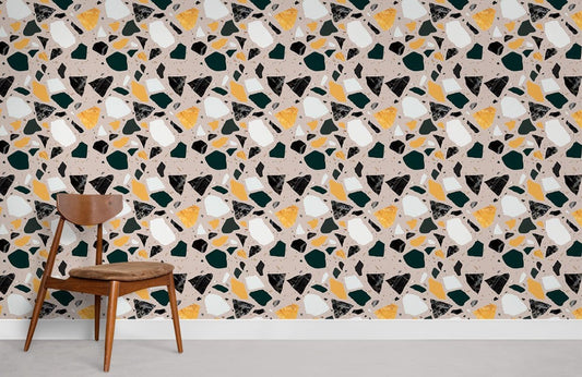 Papier peint mural effet terrazzo texturé - Le meilleur Papier peint panoramique Sur mesure
